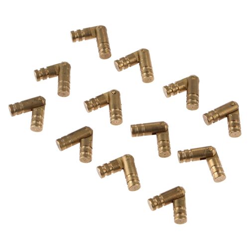 Boîte à bijoux en cuivre pur, boîte à bijoux, armoire Invisible dissimulée, charnière de baril, matériel de montage de meubles 20*4mm 12 pièces
