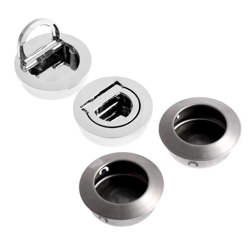 XM Poignées de meubles dissimulées 2 pièces Tiroir en forme cachée rond dissimulé armoire à chaussures accessoires de quincaillerie pour armoire