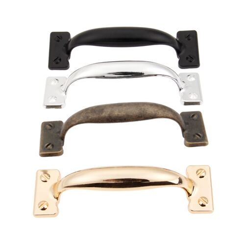 XM Poignées de meubles antiques 132x38mm 1 pièce Poignées de meuble et poignées de boîte en bois poignée de traction d'armoire en Bronze/or/argent/noir