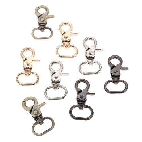 XM Fermoirs sac à homard pivotant Boucles de ceinture en métal 5 pièces Clips de déclenchement crochets à pression sac à main anneaux porte-clés accessoires