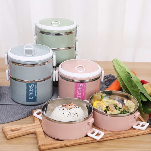 Xm Bento Écologique Boîte À Lunch Boîte En Acier Inoxydable Repas Étanche Par Nourriture Conteneur Cuisine Enfant École Déjeuner Pour Enfants