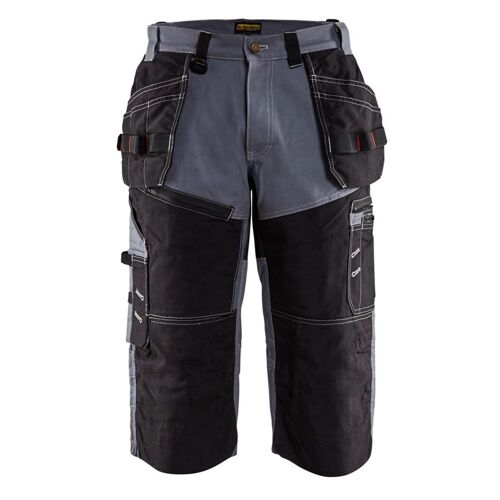 Pantacourt de travail Blaklader X1500 100% coton croisé 370g/m² Gris / Noir 50