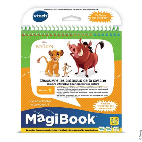 VTECH MAGIBOOK - LE ROI LION - DÉCOUVRE LES ANIMAUX DE LA SAVANE