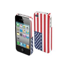 Coque Essentielb Iphone 4 Drapeau Usa + Protège Écran
