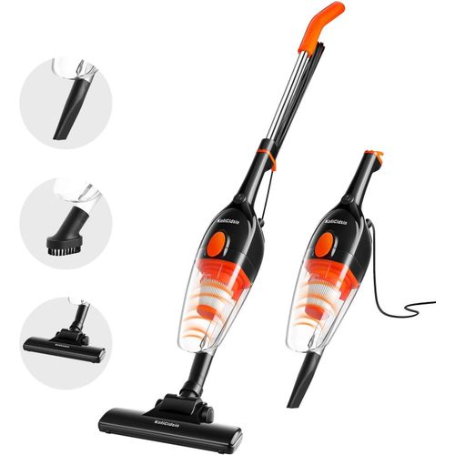 KotiCidsin Aspirateur Balai - Aspirateur à main avec câble 2 en 1 - Noir