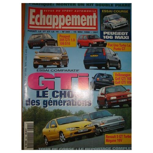 Echappement N° 344 : Gti Le Choc Des Générations