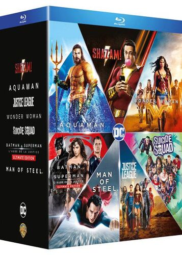 Dc Universe - L'intégrale Des 7 Films : Justice League + Wonder Woman + Suicide Squad + Batman V Superman : L'aube De La Justice + Man Of Steel + Aquaman - Pack - Blu-Ray