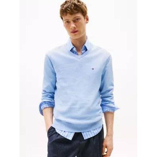 Pull À Col En V Et Drapeau Brodé