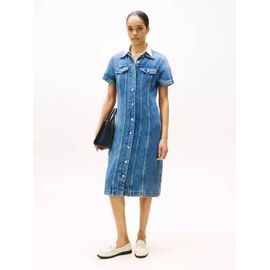 Robe Chemise Longueur Midi En Denim