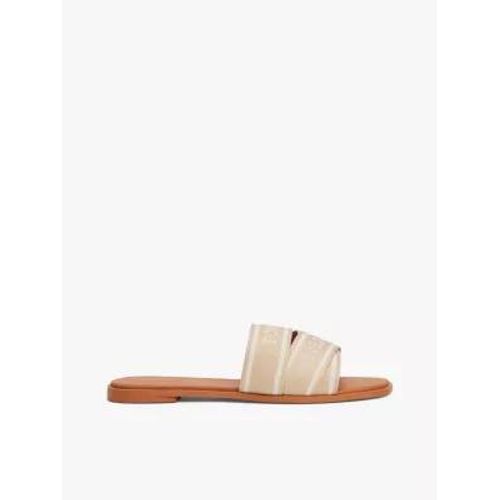 Mules Brides En Toile Logo Tissé