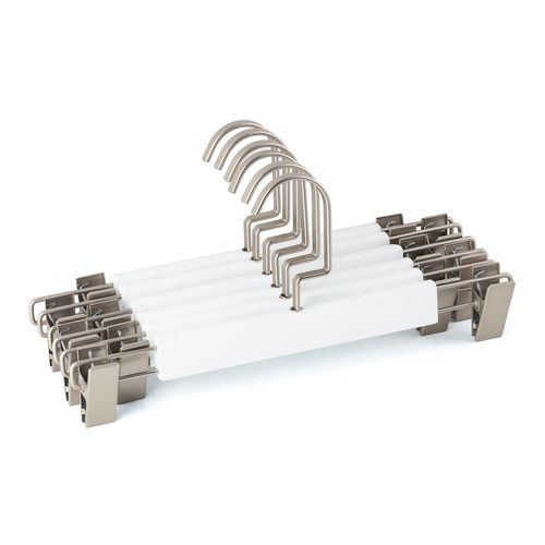 Lot De 6 Cintres Avec Pinces Rita Blanc