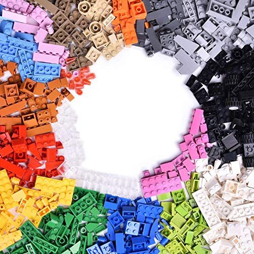 1100 Pcs Building Bricks In 17 Popular Colors And 147 Mixed Shapes Classic Creative Building Blocks Compatible With All Major Brands Bulk Basic Bricks Toys Birthday Gift For Kids Boys