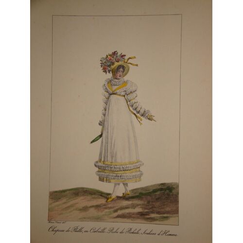 Modes Et Costumes D'autrefois - Chapeau De Paille En Corbeille - Robe De Perkale - Souliers D'homme