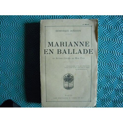 Marianne En Ballade Et Autres Contes De Mon Pays