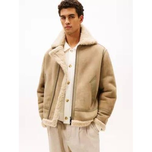 Veste Aviateur Smart Casual En Cuir Zippée