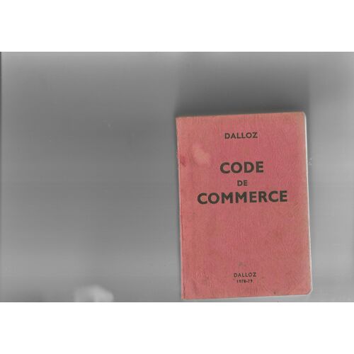 Code De Commerce 1978-79