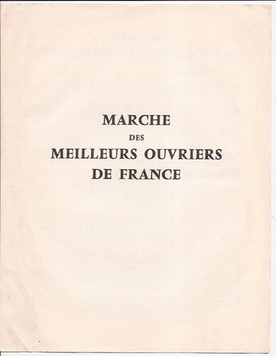 Marche Des Meilleurs Ouvriers De France