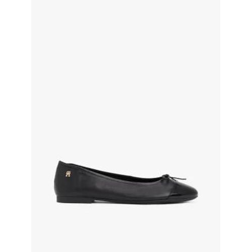 Ballerines En Cuir À Bout Verni