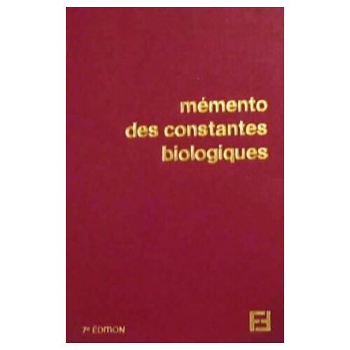Mémento Des Constantes Biologiques