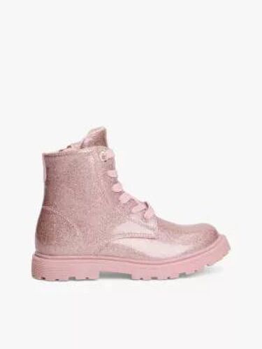 Bottines Vernies À Lacets Et Semelle Crantée