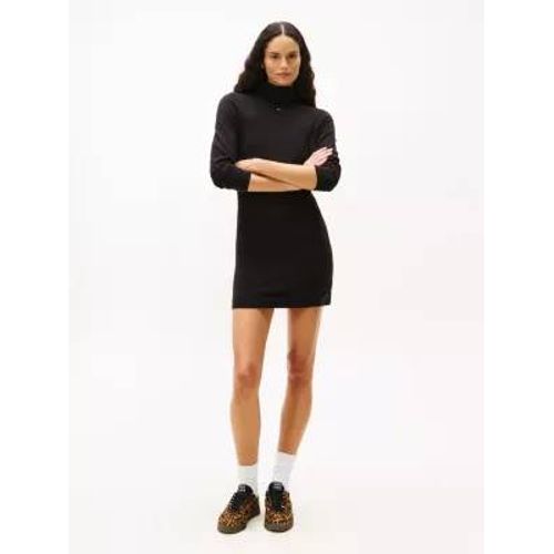 Robe Pull Courte Moulante À Col Roulé