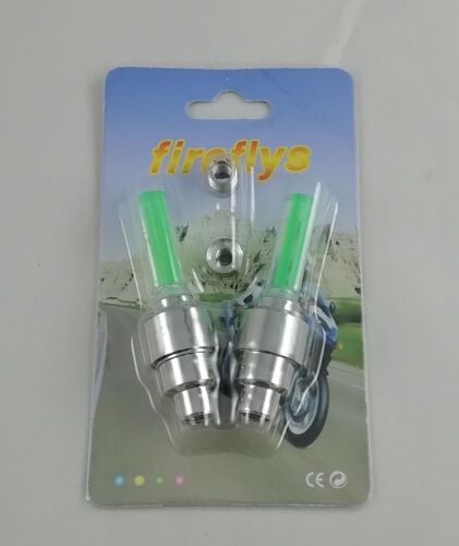 2 X Enjoliveurs De Vélo Moto Scooter Lumineux + Adaptateurs + Piles Incluses Vert