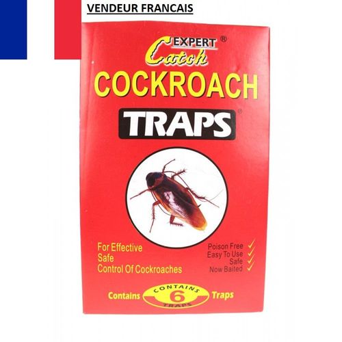 Kit de 6 Pièges à Cafard Professionnels Trap Blattes avec Colle Glue