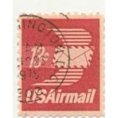 Timbre U S A, 13 Cents Rouge, Lettre, Oblitéré