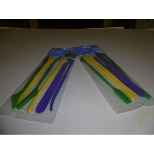 Lot De 2 Paquets De 6 Outils De Modelage Plastique Omya 34346