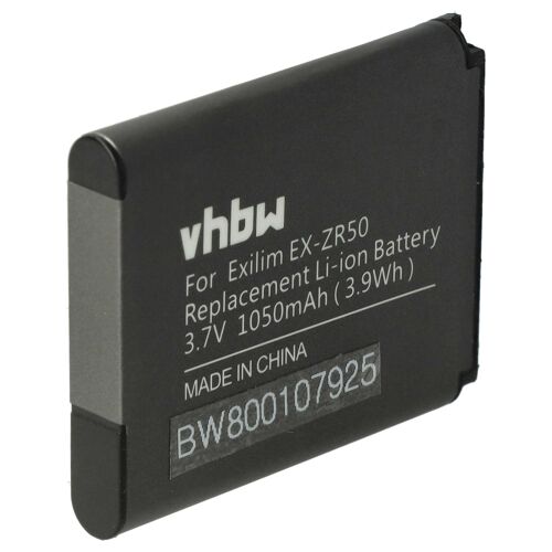 vhbw Batterie remplacement pour Casio NP-160 pour appareil photo (1050mAh, 3,7V, Li-ion)