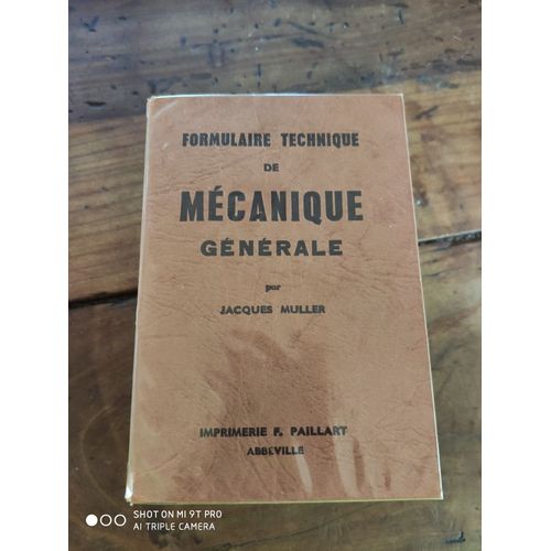 Formulaire Technique De Mécanique Générale
