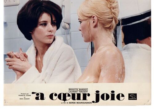 À Coeur Joie (Two Weeks In September) : Photo Cartonnée D'exploitation Cinématographique - Format 24x29,5 Cm - De Serge Bourguignon Avec Brigitte Bardot, Laurent Terzieff, Jean Rochefort - 1967 #