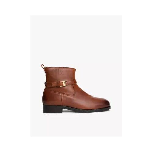 Bottines Cavalières En Cuir À Boucle