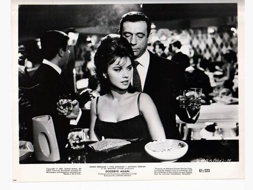 Aimez-Vous Brahms (Goodbye Again) : Photo Argentique Américaine D'exploitation Cinématographique - Format 20,5x25,5 Cm - De Anatole Litvak Avec Ingrid Bergman, Yves Montand - 1961 Ressortie #