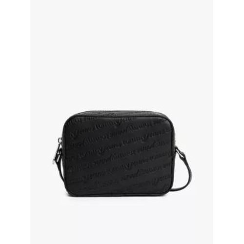Sac bandoulière à motif logo embossé