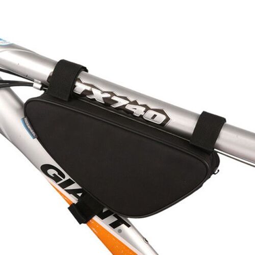 12657 Noir - Sac De Selle Triangulaire, 8 Couleurs, Sacoche Pour Tube Supérieur De Cadre, Vtt, Pour Cyclisme, Vélo