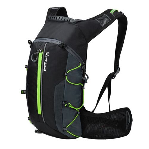 Sac De Vélo West 10l Sac De Vélo Ultra-Léger Respirant Portable Sac De Vélo Réfléchissant Étan - Modèle: Black-Green - Htbbzxcba17004