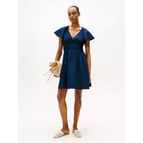 Robe Courte À Manches Ruchées