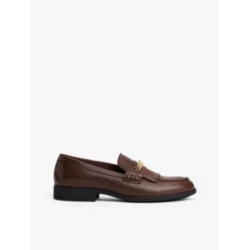 Mocassins En Cuir Avec Chaîne À Monogramme Th