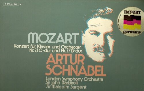 Disque Vinyle 33t Konzert Für Klavier Und Orchester Nr 21 C Dur Und Nr 27 B Dur. Par Le London Symphony Orchestra Sous La Direction De Sir John Barbirolli Et Sir Malcolm Sargent