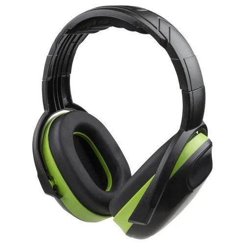 Casque antibruit PRO - wolfcraft - 4959000 - Noir/Vert - Annulation active du bruit - Taille unique