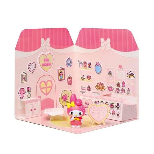 Playset My Melody Tea Room - Comansi - 40+ Stickers - Figurine 6 cm - Violet