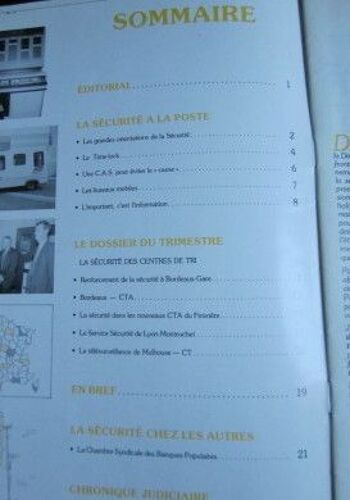 Sécurité Des Personnes, Des Biens Et Des Systèmes D'information, N°11  N° 11 : La Sécurité Des Centres De Tri