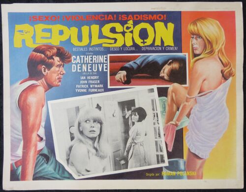 R?Pulsion * Roman Polanski - Film De 1965 - Affiche De Cin?Ma Originale Mexicaine De 1965 - 32x42 Cm * Original Lobby Card - 12.5x16.5in * Original Release Lobby Card * Catherine Deneuve ; Ian Hendry