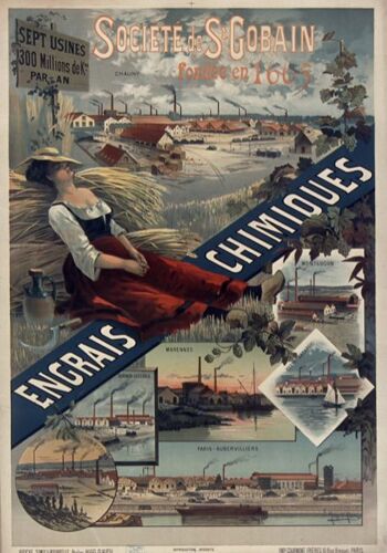 Affiche Engrais Chimique Saint Gobain Fondé En 1665