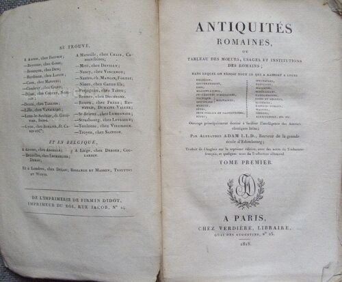 Antiquités Romaines Tomes 1 Et 2