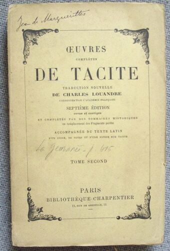Oeuvres De Tacite Tome Second