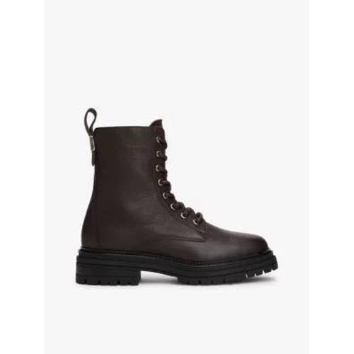 Bottes Chunky En Cuir Effet Grain Fin