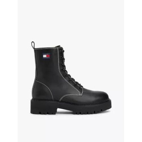 Bottes Mismollet En Cuir Lacets Crantées