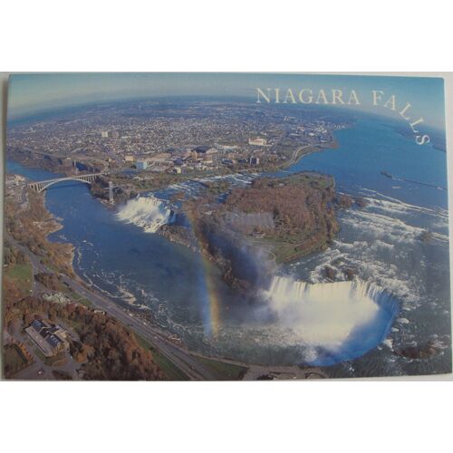 Canada.. Niagara Falls - Les Chutes Du Niagara . Vue Aérienne . Au Verso Timbre 88 Canada "Abricotier Westcot"